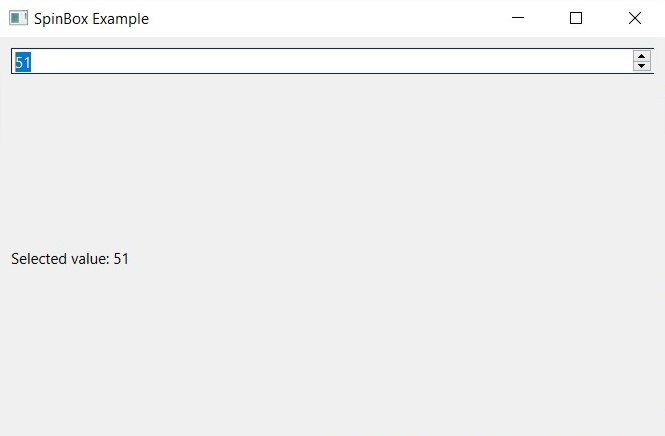 How to Create SpinBox in PyQt6