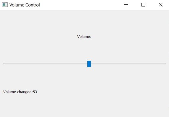 PyQt5 Input Widgets Slider