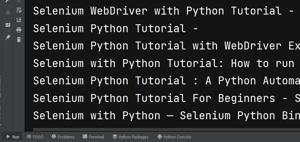 Python Selenium WebDriver Tutorial