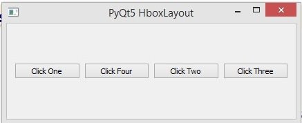 How to Create HBoxLayout in PyQt5