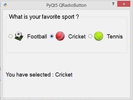 How to Create RadioButton & GroupBox in PyQt5