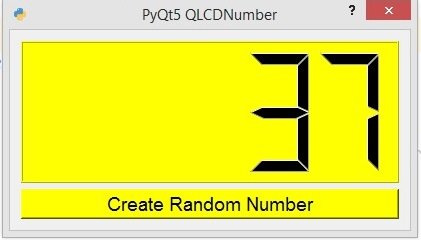 Working with QLCDNumber in PyQt