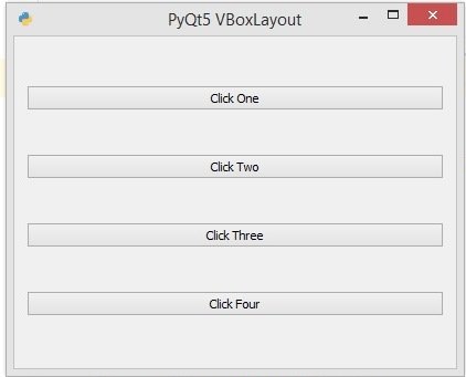 PyQt5 VBoxLayout