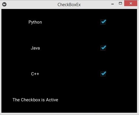 Kivy Tutorial - Kivy CheckBox