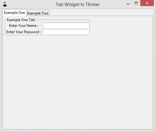 Add Items to TKinter TabWidget