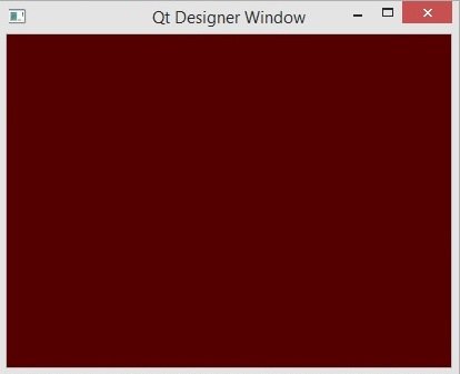 Qt Designer Window