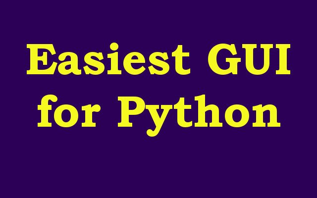 What is the easiest GUI for Python