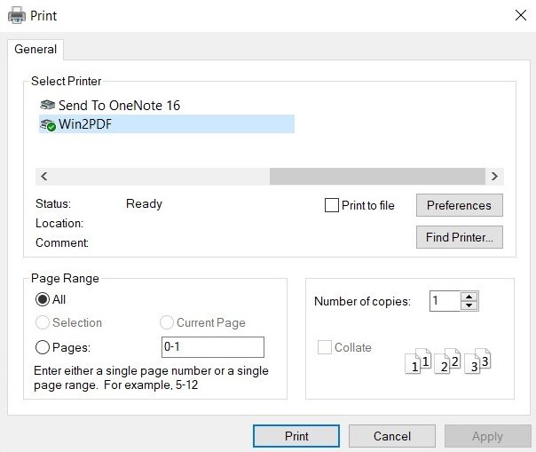 Python PySide6 QPrintDialog