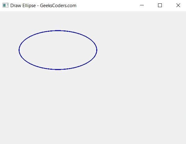 Python PySide6 Draw Ellipse