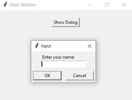 TKinter Applications with simple dialogs and pop-up windows