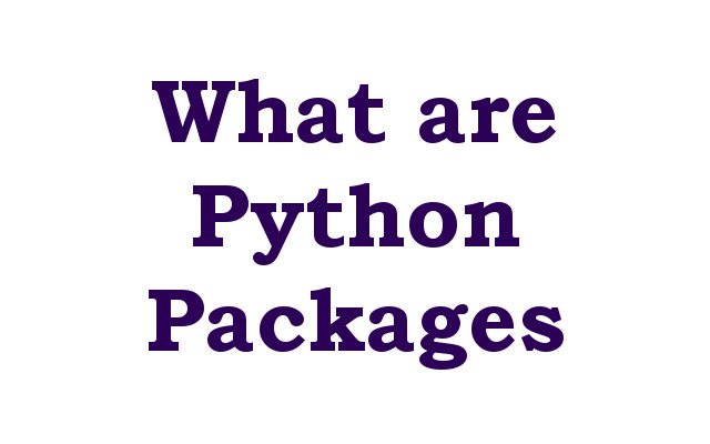 What are Python Packages