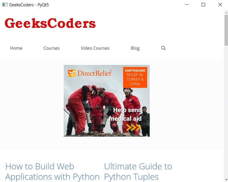 How to Build Web Applications with Python PyQt5