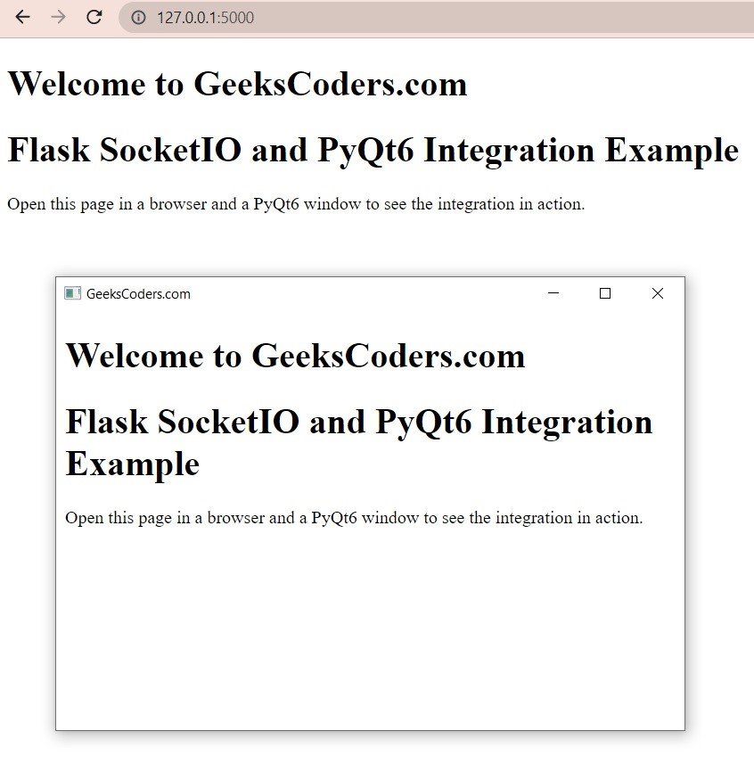 How to Integrate PyQt6 with Flask