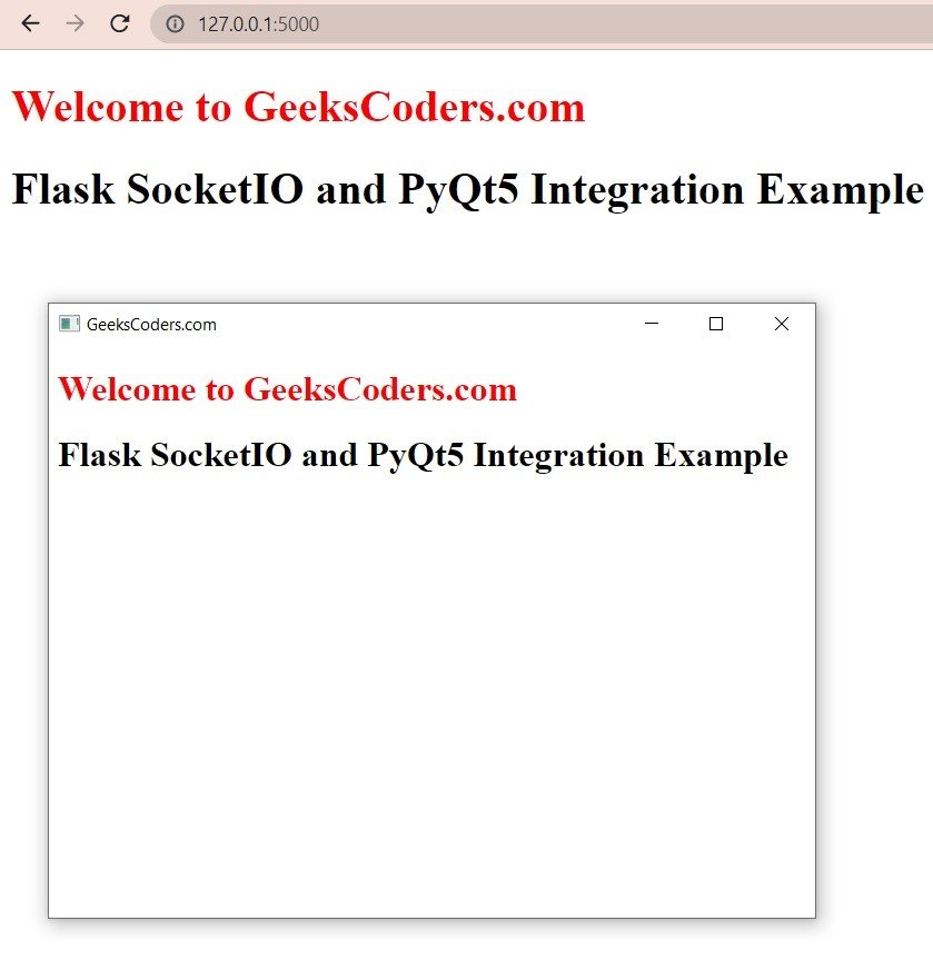 How to Integrate Python Flask with PyQt5