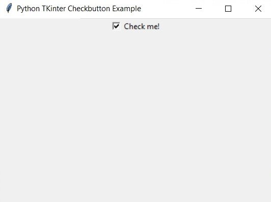 TKinter Tutorial - Python TKinter CheckButton