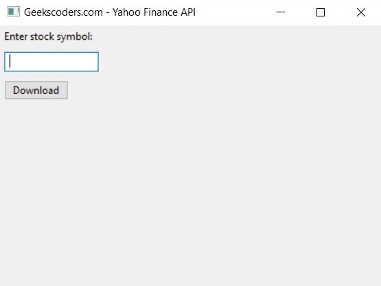 Yahoo Finance API with wxPython