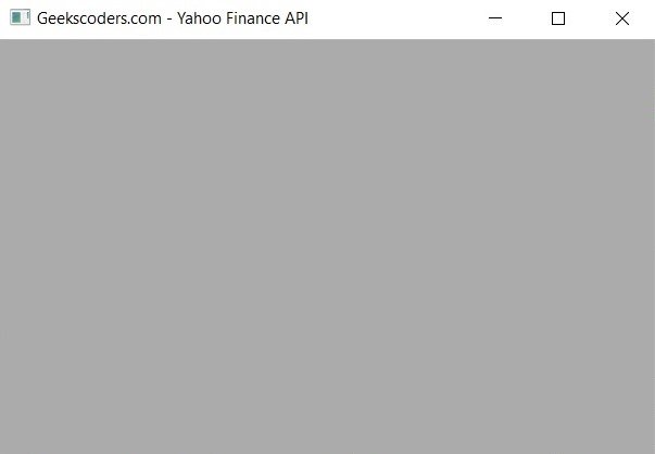 Integrate Yahoo Finance API with wxPython
