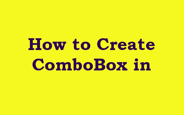 How to Create ComboBox in wxPython