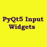 PyQt5 Input Widgets