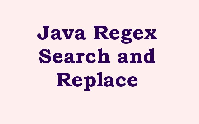 Java Regex Search and Replace